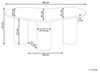Couchtisch Marmor Akazienholz weiß oval 90x35 cm CASABLANCA Bild 3