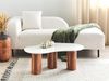 Couchtisch Marmor Akazienholz weiß oval 90x35 cm CASABLANCA Bild 2