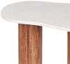 Couchtisch Marmor Akazienholz weiß oval 90x35 cm CASABLANCA Bild 4