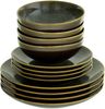 CreaTable 23676 Tafelservice Reactive Nostalgic für 4 Personen, Porzellan, schwarz/grau (1 Set, 12-teilig) Bild 2