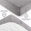 Blumtal® Premium Jersey Box Spring Spannbettlaken 200x200 cm, Oeko-TEX Zertifiziert, Superweiches 100% Baumwolle Bettlaken, bis 35cm BoxSpringBett höhe, Grau Bild 4