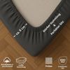 EXKLUSIV HEIMTEXTIL Frottee Spannbettlaken 200 x 220 cm Anthrazit 80% Baumwolle 20% Polyester Öko - Tex Zertifiziert Bed-Sheet Bettlaken Spannbetttuch Topper Leinentuch Bild 4