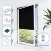 Verdunklungsrollo Thermo Rollos Klemmfix ohne Bohren 100x150 cm Schwarz Verdunklungsrollo Lichtundurchlässig Fensterrollo Sicht-und Sonnenschutz Wand-und Deckenmontag Rollo für Fenster und Tür Bild 4