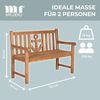 MR. DEKO Gartenbank Anker Teak 120 cm Bild 3