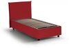 Talamo Italia - Cassiopea-Einzelbett, Bettkasten mit Stoffbezug, 100 % Made in Italy, Öffnung vorne, geeignet für Matratzen 80x200 cm, Rot Bild 3