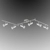 TRANGO LED Deckenspots, 6-flammig 2000-068-5W LED Wohnzimmer Lampe MIA in Chrom-Optik inkl. 6x 5 Watt GU10 LED Leuchtmittel, Deckenlampe, Deckenstrahler, Deckenleuchte, Schlafzimmer Leuchte schwenkbar und drehbar Bild 2