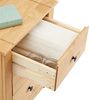 CARO-Möbel Nachtkommode CANCUN, Nachttisch mit 3 Schubladen aus Kiefer Massivholz für Boxspringbett La Bild 5