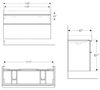 GEBERIT SMYLE SQUARE Waschbeckenunterschrank 118,4 cm breit, Anthrazit, für Doppelwaschbecken Bild 3