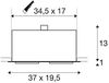 SLV No. 115551 KADUX 2 QAPR111 Einbauleuchte 2-flammig eckig weiß max. 2x75W Bild 5