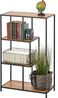 mDesign Bücherregal Aufbewahrung Regal Raumteiler 4 Ebenen Holz Metall Schwarz Bild 4