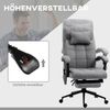 Vinsetto Schreibtischstuhl Bürostuhl mit Massagefunktion, Computerstuhl mit Liegefunktion (PC Stuhl, 1 St), mit Kopfstütze, Fußstütze, Grau Bild 5