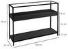 HOMCOM Konsolentisch mit 2 Regalen, Flurtisch mit Glasplatte, (Schuhregal, 1-St, Flurkonsole), Stahl, Schwarz, 100 x 30 x 78 cm Bild 3