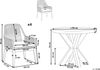 Gartentisch Set OLBIA Beton 90x90x76 cm Beige Bild 3