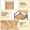 JUMMICO Gartenstühle 6 Stück, klappbar, stapelbar & breitere Rückenlehne, Voll-Aluminium Gestell mit Holzoptik Bild 5