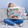 speecheese Dekokissen Dackel im Hemd - Ich dackel ins Bett Kuschelkissen Bild 2