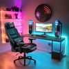 COLAMY Große und hochlehnige Gaming-Stuhl bis 181kg - Computer-Gamer-Stuhl, ergonomischer Executive-Bürostuhl, hochlehniger PC-Stuhl mit breitem Sitz für Erwachsene Schwarz Bild 2