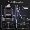 COLAMY Große und hochlehnige Gaming-Stuhl bis 181kg - Computer-Gamer-Stuhl, ergonomischer Executive-Bürostuhl, hochlehniger PC-Stuhl mit breitem Sitz für Erwachsene Schwarz Bild 3