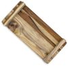 Spetebo Tablett Teakholz Dekotablett rechteckig mit Füßen, Teakholz, (Anzahl, 1-tlg, 1x Tablett), Naturprodukt Bild 4