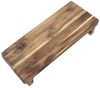 Spetebo Tablett Teakholz Dekotablett rechteckig mit Füßen, Teakholz, (Anzahl, 1-tlg, 1x Tablett), Naturprodukt Bild 5