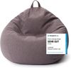 Lumaland Comfort Line Sitzsack Indoor, EPS Perlen Füllung, M, Dunkelgrau, 80 x 50 x 70 cm, 120 l Bild 3
