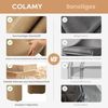 COLAMY Modern Velvet Ohrensessel 2er Set, Gepolsterter Sessel Wohnzimmer, Bequemer Runder loungesessel mit 3 Beinen für Wohnzimmer, Schlafzimmer, Leseecke, Khaki Bild 5