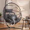 Arebos Hängesessel höhenverstellbar - für Indoor & Outdoor belastbar bis 130 kg, Freistehender Hängesessel im Rope-Design, 360° drehbar Bild 2