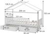 Hausbett Franka Weiß 90x200 cm mit 2 Schubladen Vitalispa Bild 3
