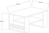 Hanah Home Sapphire Coffee Table, 80 x 50 x 40 cm | 100% Melamine Coated Particle Board, 18 mm Thick | Stylish & Durable for Modern Living Spaces Bild 2