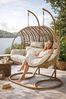 Kobolo Hängesessel Hängekorb MAKENA- Polyrattan braun für 2 Personen (1 Stück, mit Gestell), hochwertiges Polyrattan Bild 2