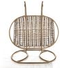 Kobolo Hängesessel Hängekorb MAKENA- Polyrattan braun für 2 Personen (1 Stück, mit Gestell), hochwertiges Polyrattan Bild 5