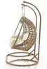 Kobolo Hängesessel Hängekorb MAKENA- Polyrattan braun für 2 Personen (1 Stück, mit Gestell), hochwertiges Polyrattan Bild 4