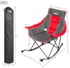 AKTIVE - Klappbarer Camping-Schaukelstuhl, Stahl und gepolstertes Polyester, Mit Kissen und Seitentaschen, Inklusive Tragetasche, Schaukelstuhl, Klappstühle, Für Garten oder Strand (63046) Bild 3