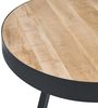 Couchtisch Mangoholz hellbraun schwarz ⌀ 74 cm WAKITA Bild 4