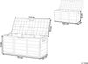 Aufbewahrungsbox LOCARNO 112 cm 50 cm Grau Bild 3