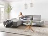 Beliani 'IKAST' Ecksofa, Stoff hellgrau, linksseitig, 320 x 214 x 105 cm Bild 2