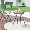 Outdoor-Beistelltisch Fosen 55 x Ø 42 cm Schwarz [en. casa] Bild 3