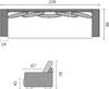 Atlantic Home Collection Kelly, dunkelgrau Schlafsofa mit Taschenfederkern und praktischem Topper, 226 x 86 x 78 cm (BxTxH) Bild 3
