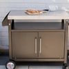 BBQ-Toro Grillablagetisch Grillwagen 103,5 x 59 x 81 cm, Silber/Schwarz Grilltisch, Servierwagen (1-St), Zwei integrierte Bremsen Bild 2