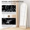 HOMCOM Standspiegel Splitterfest, mit Ständer (Stehspiegel, 1-St, Standspiegel), für Wohnzimmer, Schlafzimmer, Weiß Bild 5