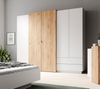 Kleiderschrank Triest Drehtürenschrank 230x51x201cm weiß gold craft oak 5-türig Bild 2