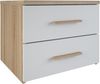 Demeyere Selena Nachttisch 2 Schubladen, Spanplatte, Sonoma Eiche/weiß, 50. 3x41. 9x39. 9 cm Bild 5