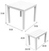 Dmora - Outdoor-Lounge-Set Moncalieri, Gartenkomposition mit 1 quadratischem Tisch und 2 Bänken, Indoor- und Outdoor-Lounge von Pic Nic, 100 % Made in Italy, Weiß Bild 3