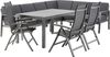 Dehner Gartenlounge-Set Chicago, 5 Sitzplätze, inkl. Polster, Sitzhöhe 45 cm, Farbe grau, variabel gestaltbare Ecklounge Bild 4