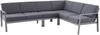 Dehner Gartenlounge-Set Chicago, 5 Sitzplätze, inkl. Polster, Sitzhöhe 45 cm, Farbe grau, variabel gestaltbare Ecklounge Bild 2