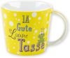 GRUSS & CO 42704 Tasse Gute Laune, gelb, Porzellan, 32 cl Bild 1