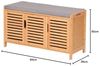 AD. CON Schuhbank Schuhbank aus Bambus mit Schrank und Sitzkissen Sitzbank Schuhregal Bild 3