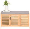 AD. CON Schuhbank Schuhbank aus Bambus mit Schrank und Sitzkissen Sitzbank Schuhregal Bild 4