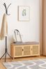AD. CON Schuhbank Schuhbank aus Bambus mit Schrank und Sitzkissen Sitzbank Schuhregal Bild 2