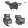 HOMCOM Massagesessel Elektrisch Relaxsessel mit Massage-/ Wärme-/Liegefunktion (Fernsehsessel mit Aufstehhilfe, 1-St, TV-Sessel), mit Becherhalter, Stautraum, USB-Anschlüssen und Fernbedienung Bild 3