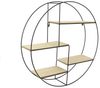 HOME DECO FACTORY HD4406 Regal, Holz, Metall, rund, 50 x 10 x 50 cm, Möbel, zur Aufbewahrung, Ausstellung Bild 5